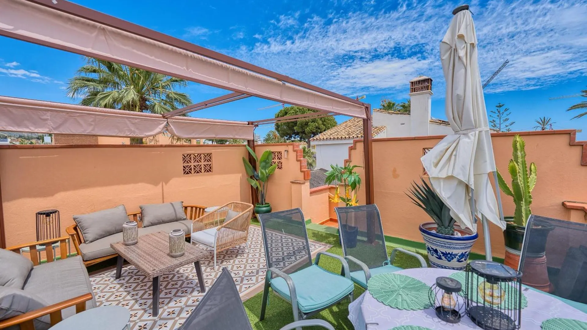1109 * Panorama Sea View Family Villa Roof Terrace- Annex Marbella Španělsko